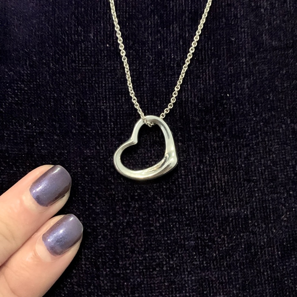 Tiffany & Co. Medium heart necklace and pendant from Elsa Peretti collection.